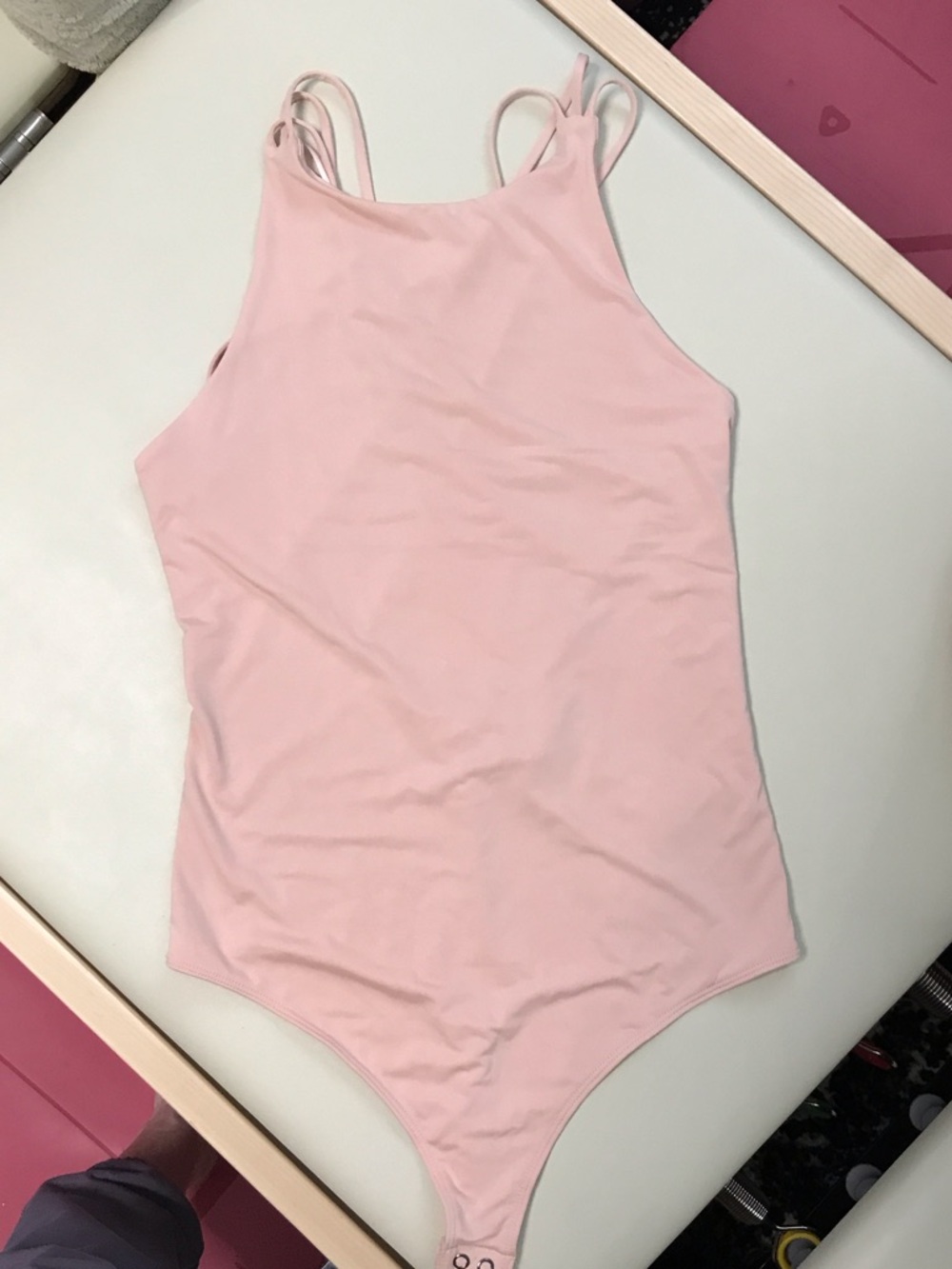 Express Light Pink/Coral color One-Piece Bodysuit